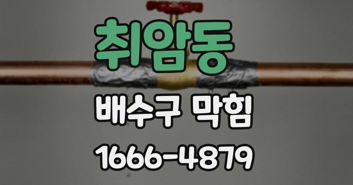 취암동 배수구 막힘