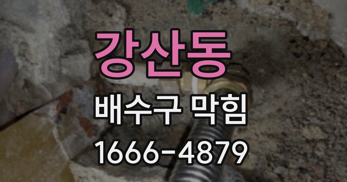 강산동 배수구 막힘