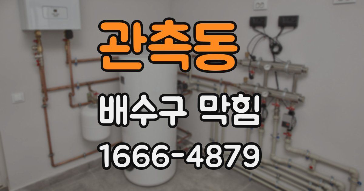 관촉동 배수구 막힘