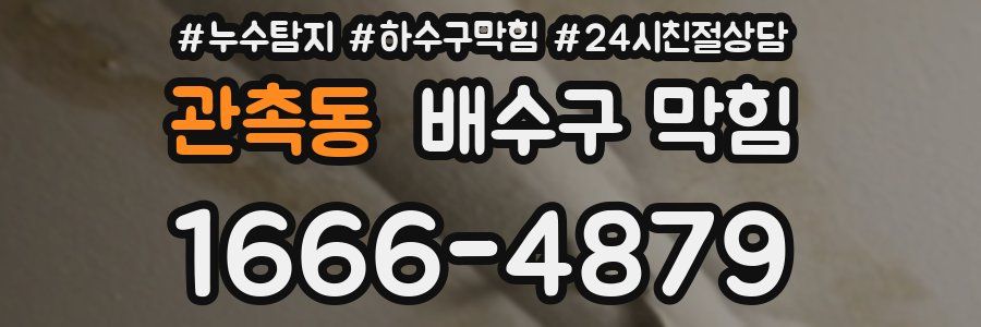 관촉동 배수구 막힘
