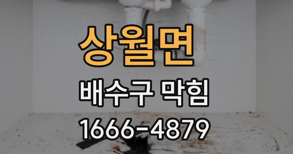 상월면 배수구 막힘