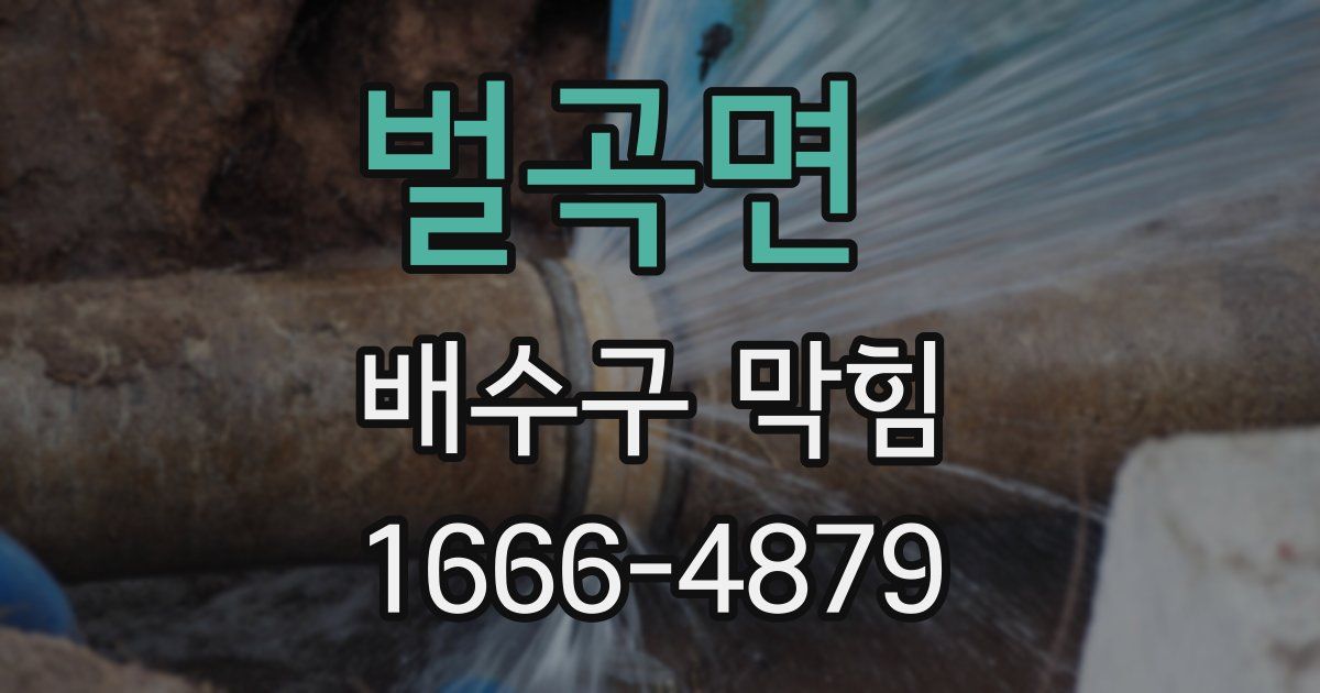 벌곡면 배수구 막힘
