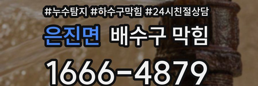 은진면 배수구 막힘