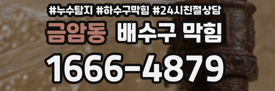 금암동 배수구 막힘