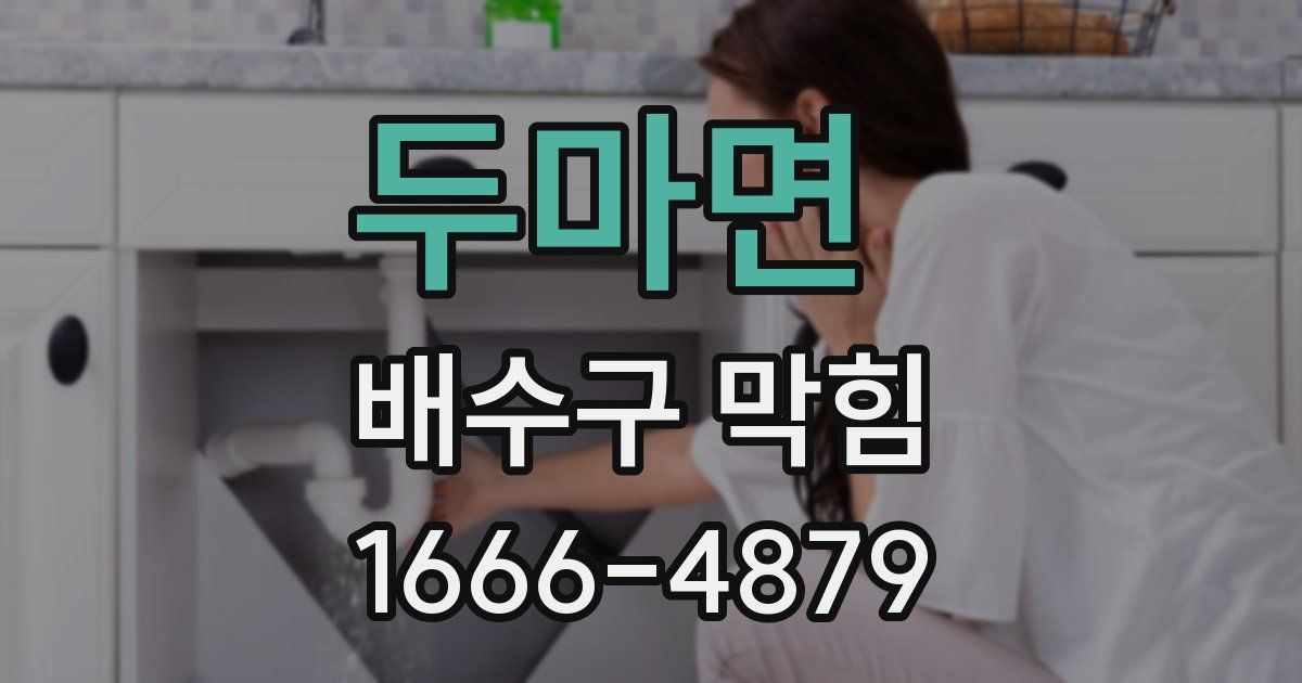 두마면 배수구 막힘