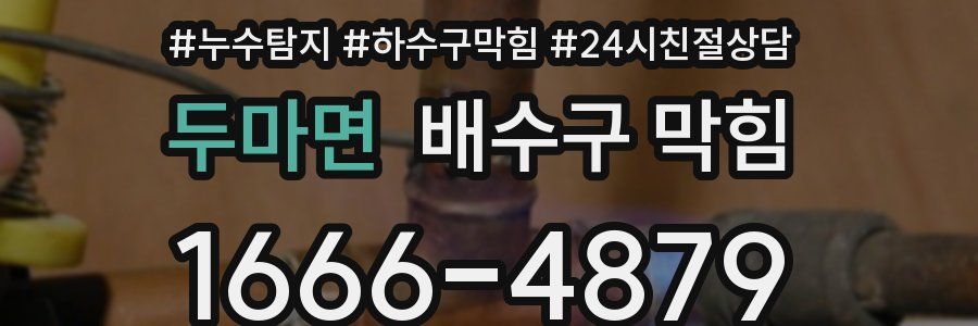 두마면 배수구 막힘