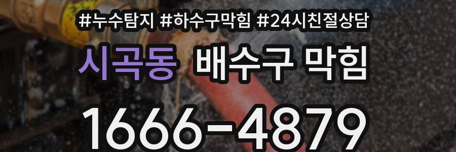 시곡동 배수구 막힘