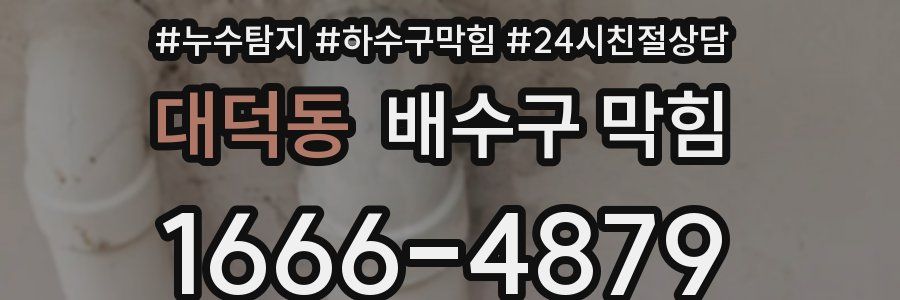 대덕동 배수구 막힘