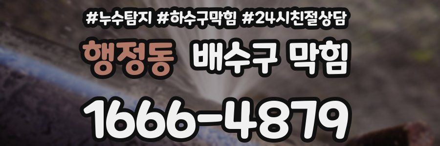 행정동 배수구 막힘