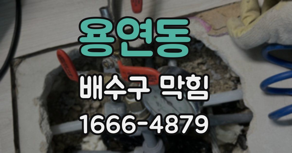 용연동 배수구 막힘