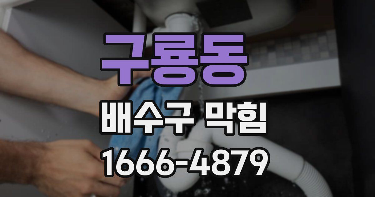 구룡동 배수구 막힘