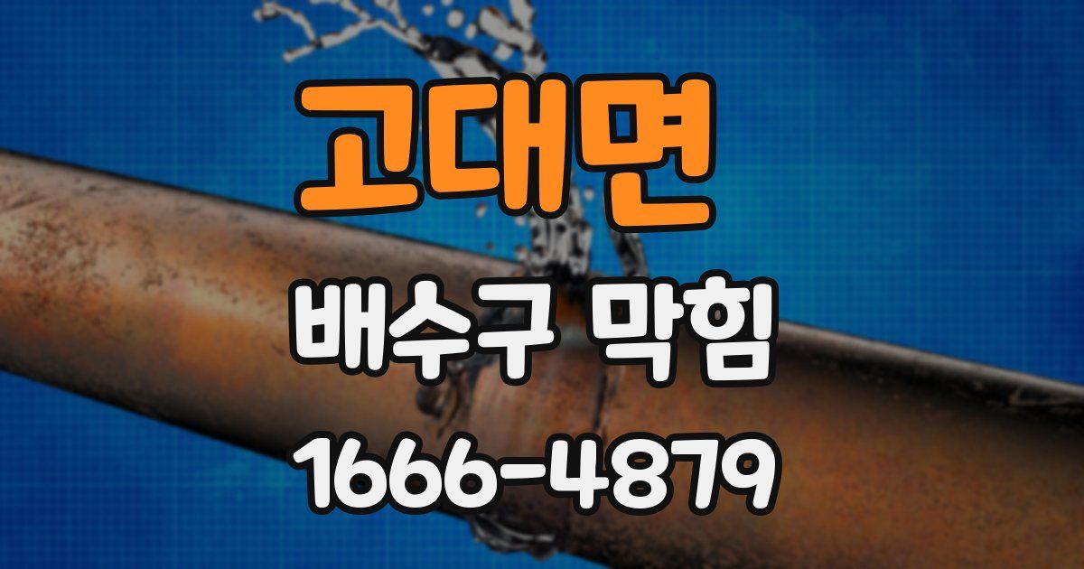 고대면 배수구 막힘