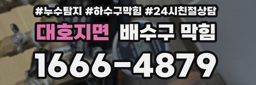 대호지면 배수구 막힘