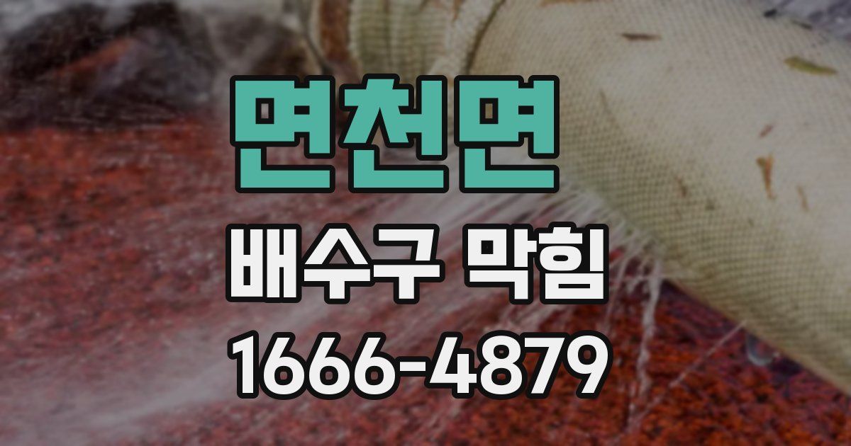 면천면 배수구 막힘