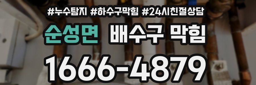 순성면 배수구 막힘