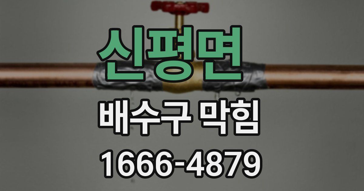 신평면 배수구 막힘