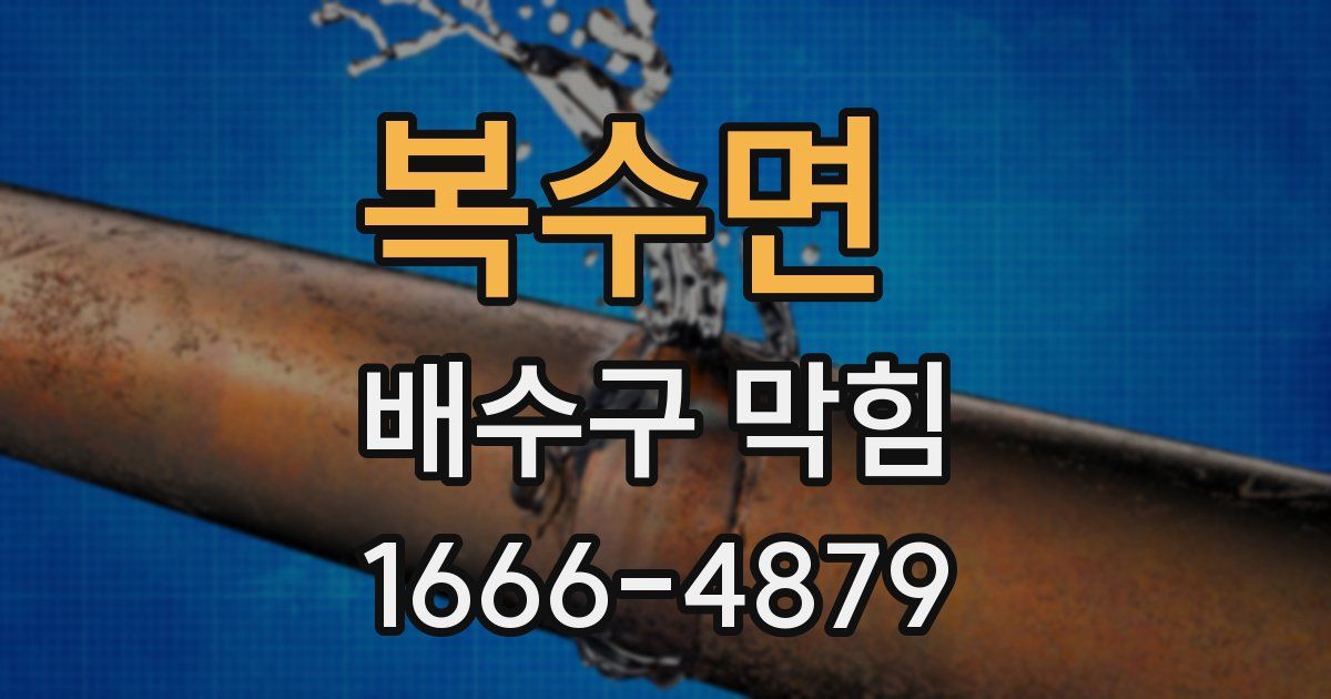 복수면 배수구 막힘