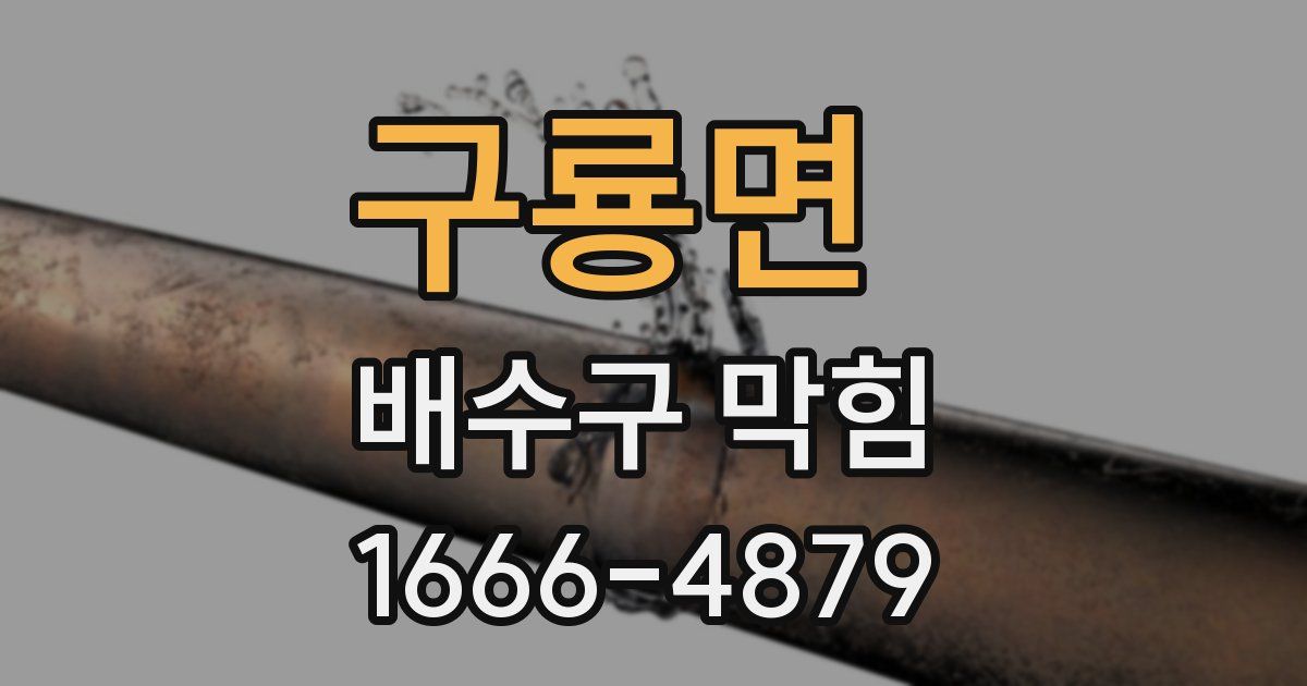 구룡면 배수구 막힘