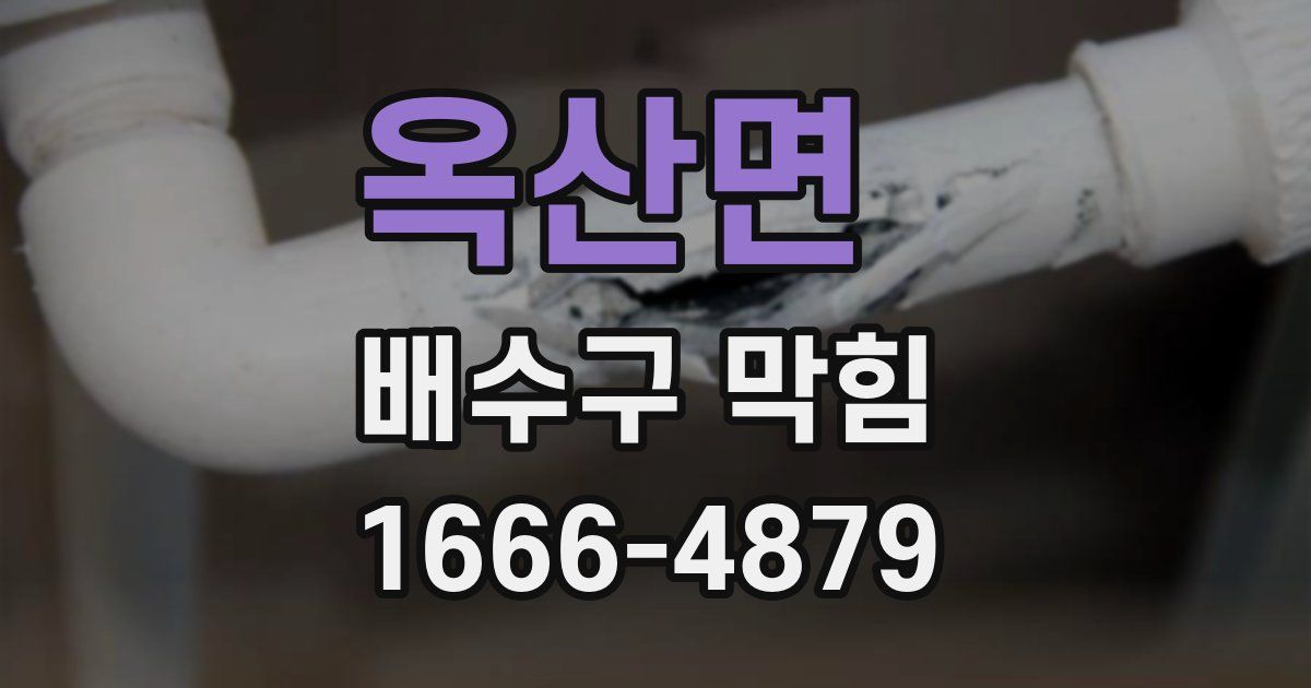 옥산면 배수구 막힘