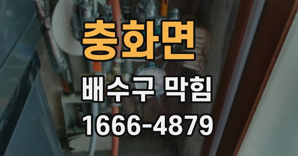 충화면 배수구 막힘