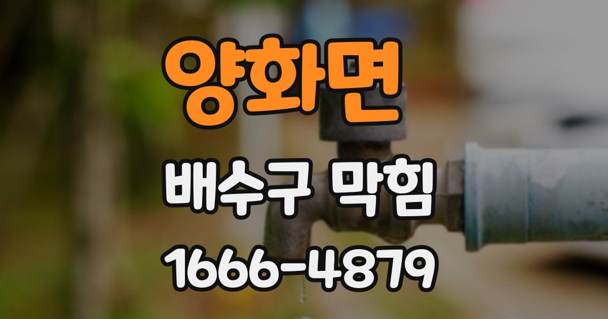 양화면 배수구 막힘