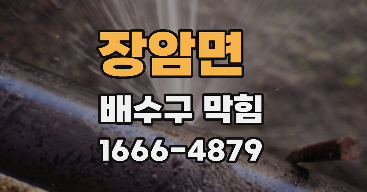 장암면 배수구 막힘