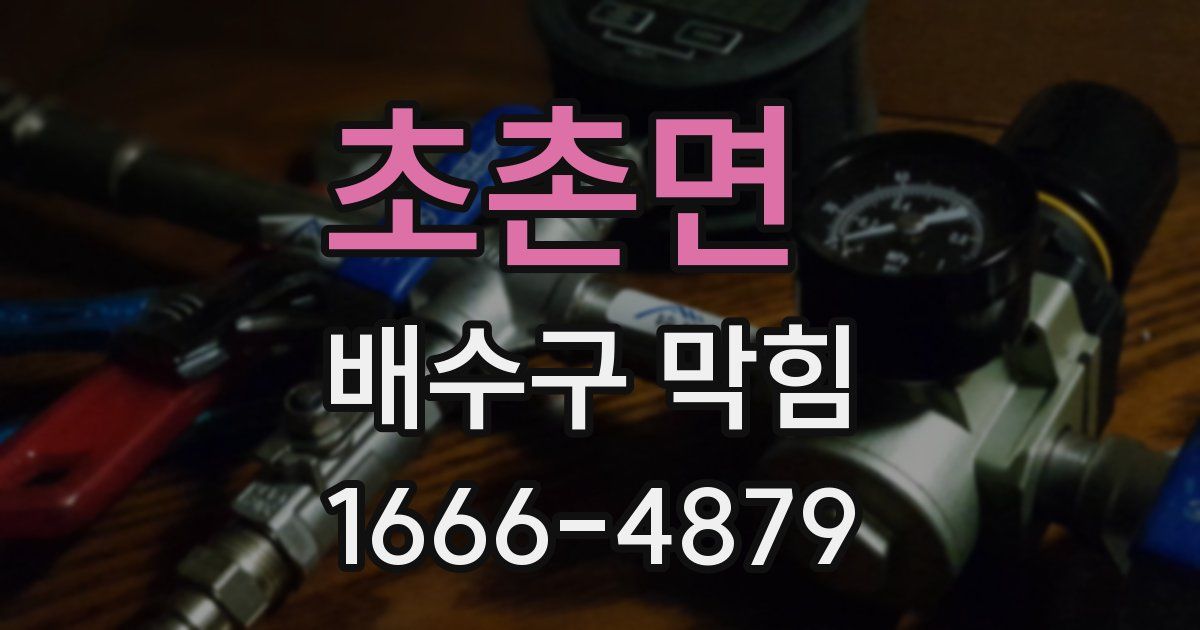 초촌면 배수구 막힘