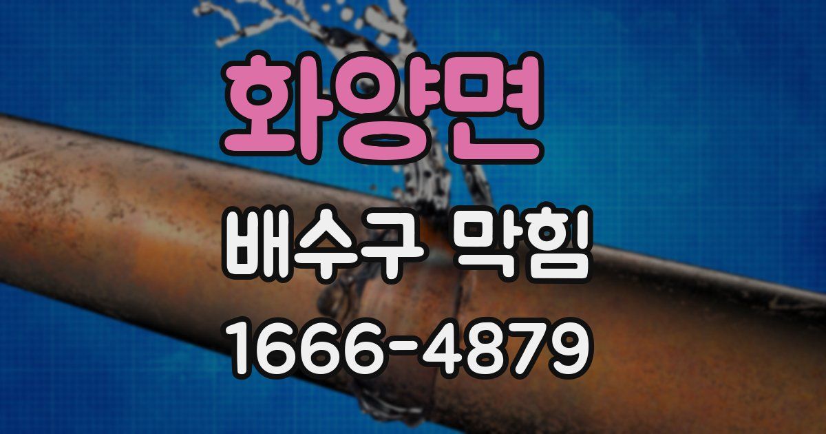 화양면 배수구 막힘