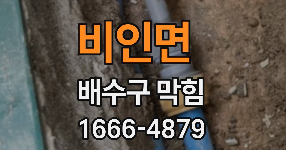 비인면 배수구 막힘