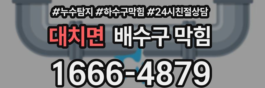 대치면 배수구 막힘