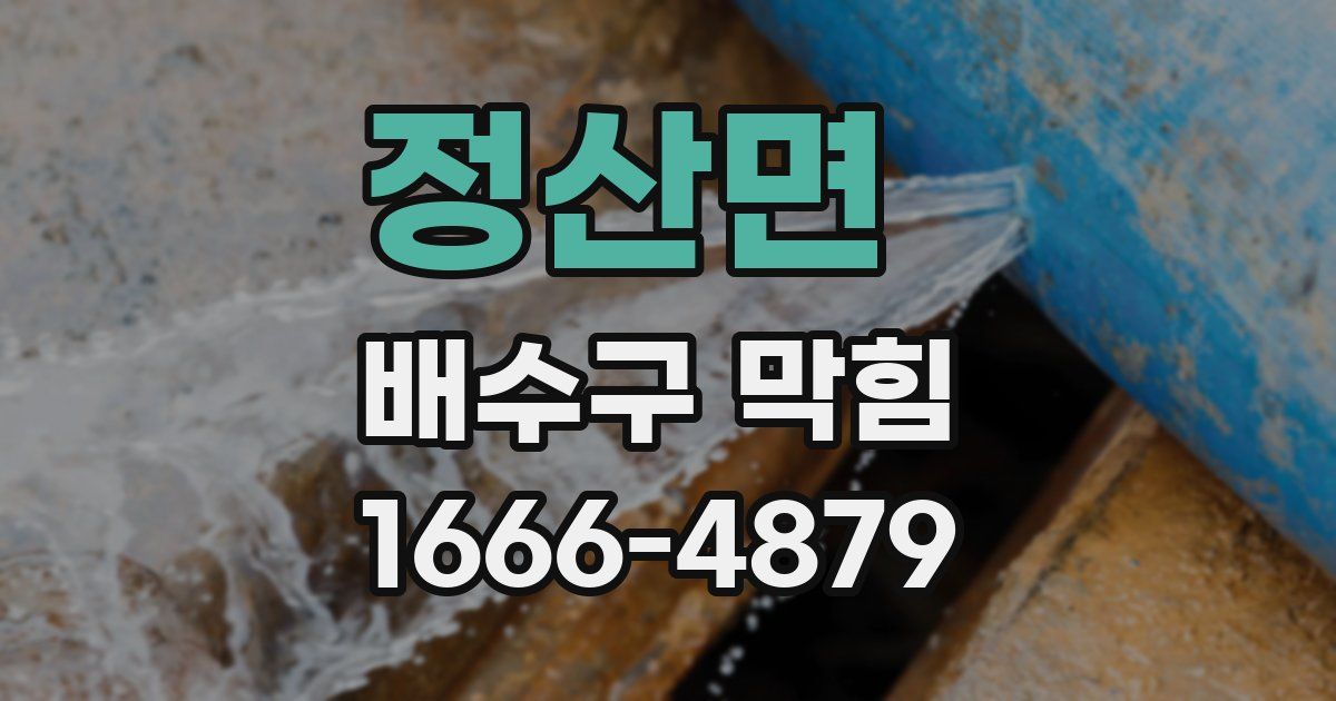 정산면 배수구 막힘