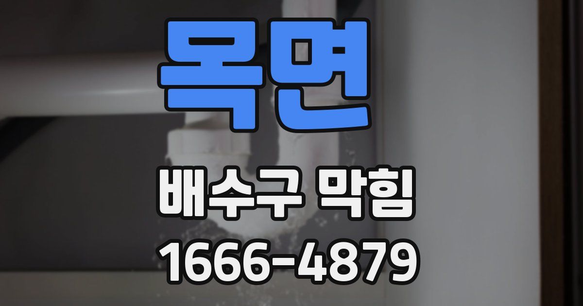 목면 배수구 막힘