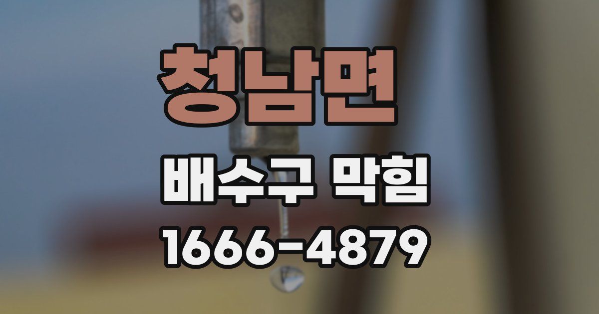 청남면 배수구 막힘