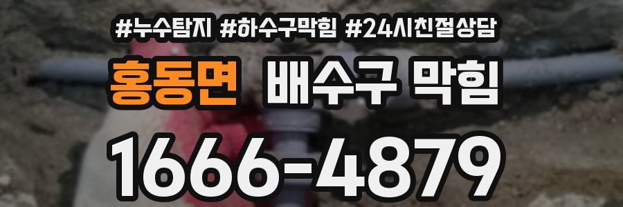 홍동면 배수구 막힘