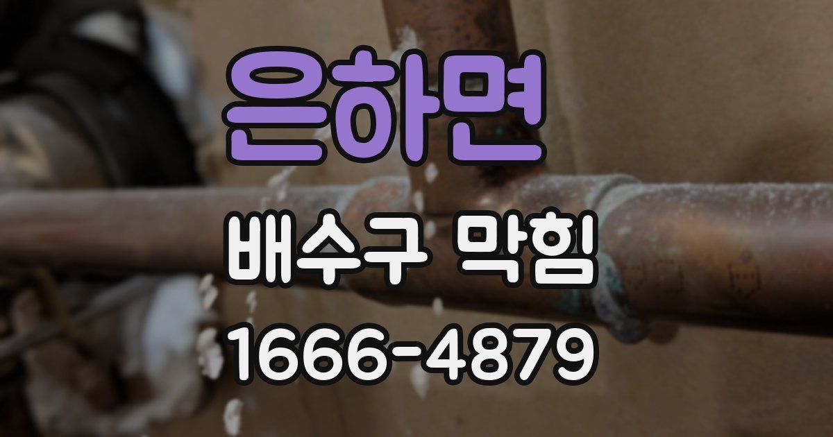 은하면 배수구 막힘