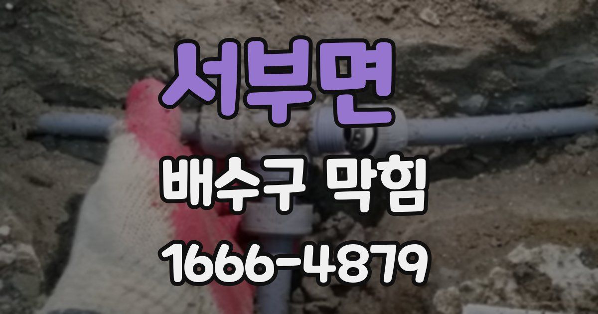 서부면 배수구 막힘