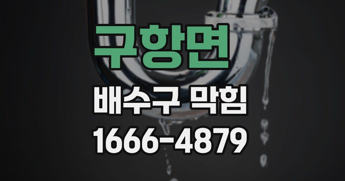 구항면 배수구 막힘