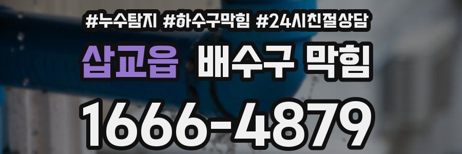 삽교읍 배수구 막힘