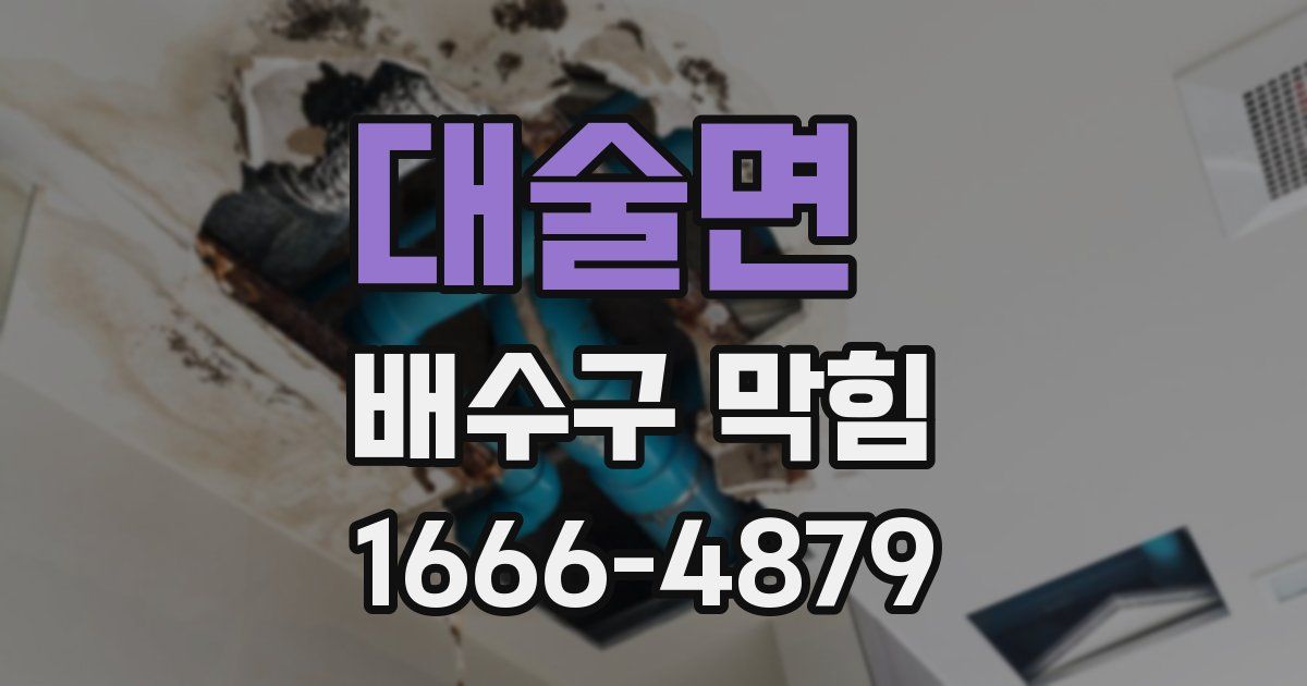 대술면 배수구 막힘