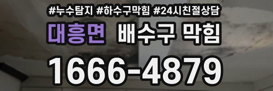 대흥면 배수구 막힘