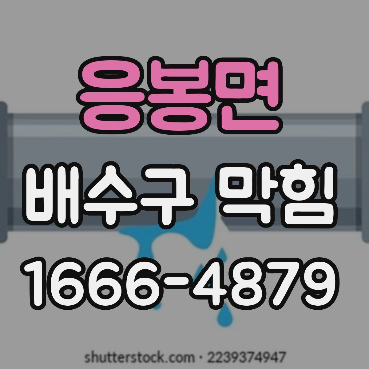 응봉면 배수구 막힘