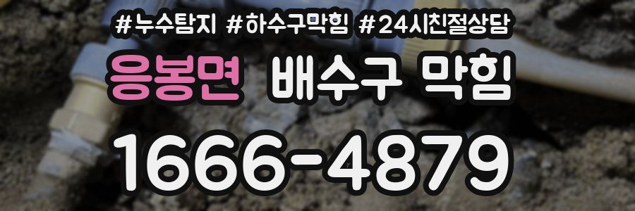 응봉면 배수구 막힘