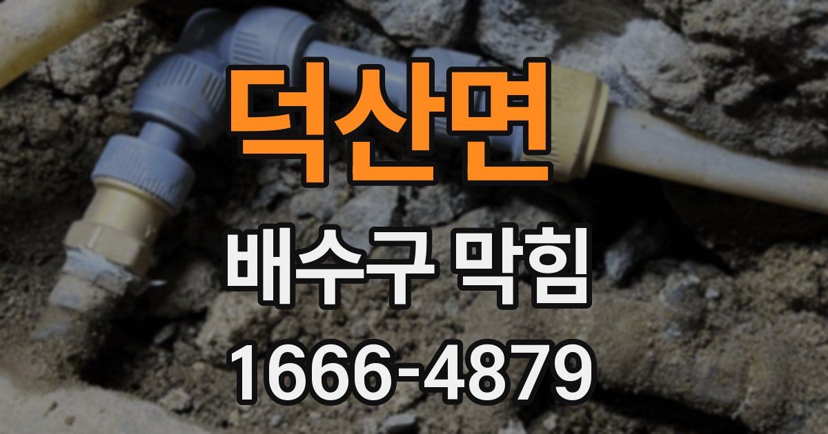 덕산면 배수구 막힘