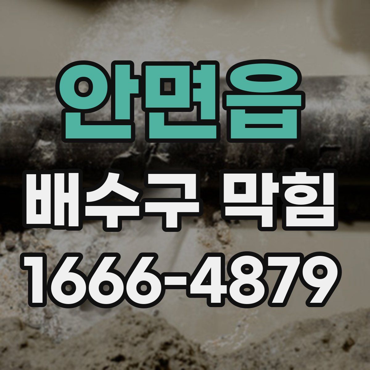 안면읍 배수구 막힘