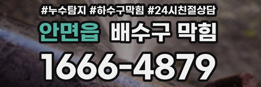 안면읍 배수구 막힘