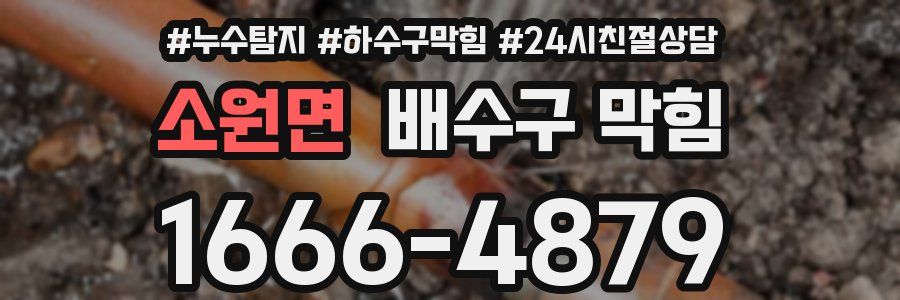 소원면 배수구 막힘