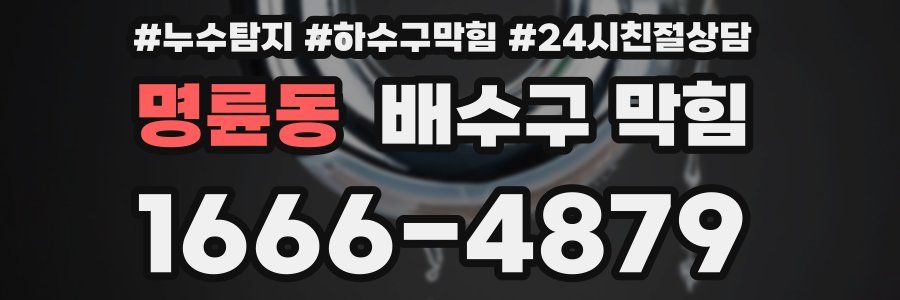 명륜동 배수구 막힘