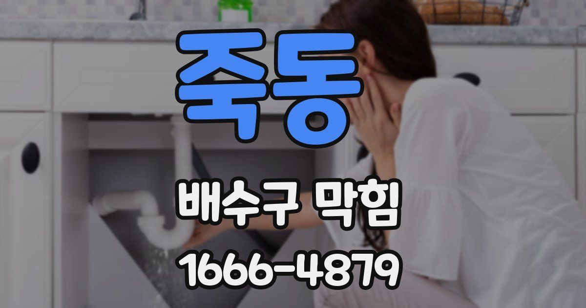 죽동 배수구 막힘
