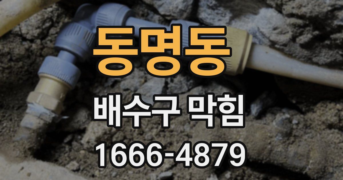 동명동 배수구 막힘