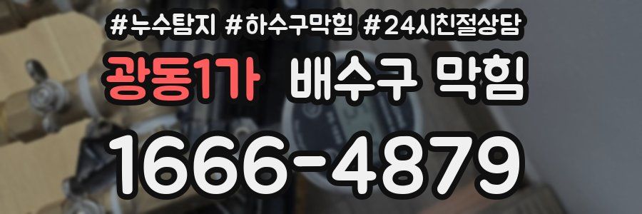 광동1가 배수구 막힘